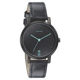 Sonata Women's Watch Analog Black Dial With Black Leather Strap, 8164NL01